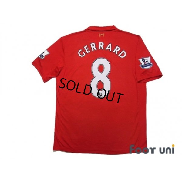 Photo2: Liverpool 2012-2013 Home Shirt #8 Gerrard BARCLAYS PREMIER LEAGUE Patch/Badge w/tags