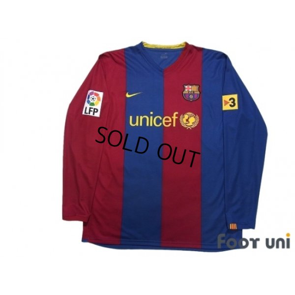 Photo1: FC Barcelona 2006-2007 Home Long Sleeve Shirt #10 Ronaldinho LFP Patch/Badge w/tags