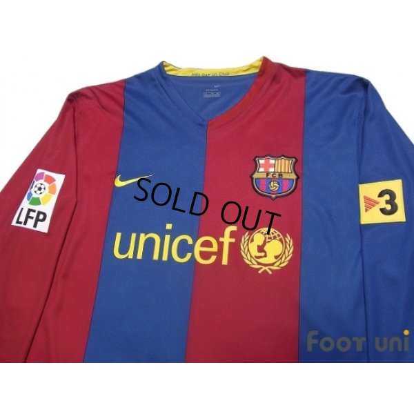 Photo3: FC Barcelona 2006-2007 Home Long Sleeve Shirt #10 Ronaldinho LFP Patch/Badge w/tags