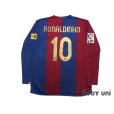 Photo2: FC Barcelona 2006-2007 Home Long Sleeve Shirt #10 Ronaldinho LFP Patch/Badge w/tags (2)