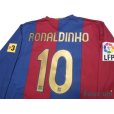 Photo4: FC Barcelona 2006-2007 Home Long Sleeve Shirt #10 Ronaldinho LFP Patch/Badge w/tags