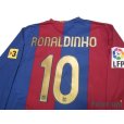 Photo4: FC Barcelona 2006-2007 Home Long Sleeve Shirt #10 Ronaldinho LFP Patch/Badge w/tags