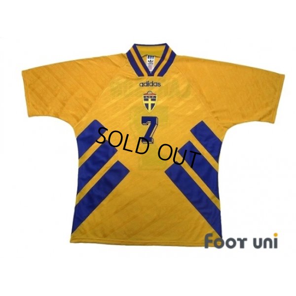 Photo1: Sweden 1994 Home Shirt #7 Larsson