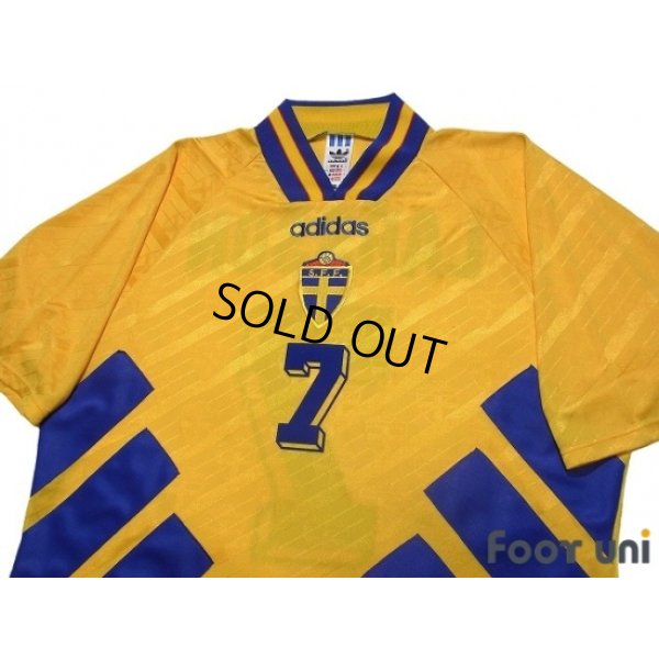 Photo3: Sweden 1994 Home Shirt #7 Larsson