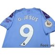 Photo4: Manchester City 2019-2020 Home Shirt #9 Gabriel Jesus Premier League Patch/Badge