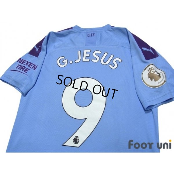 Photo4: Manchester City 2019-2020 Home Shirt #9 Gabriel Jesus Premier League Patch/Badge