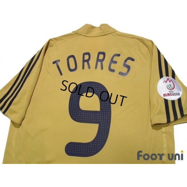 Photo4: Spain Euro 2008 Away Shirt #9 Torres UEFA Euro 2008 Patch Respect Patch w/tags