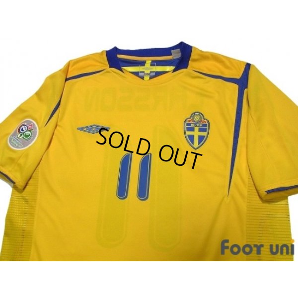 Photo3: Sweden 2006 Home Shirt #11 Larsson FIFA World Cup 2006 Germany Patch/Badge