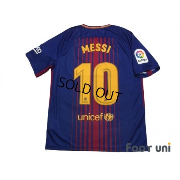 Photo2: FC Barcelona 2017-2018 Home Shirt #10 Messi La Liga Patch/Badg w/tags