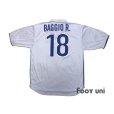 Photo2: Italy 1998 Away Reprint Shirt #18 Baggio R. (2)