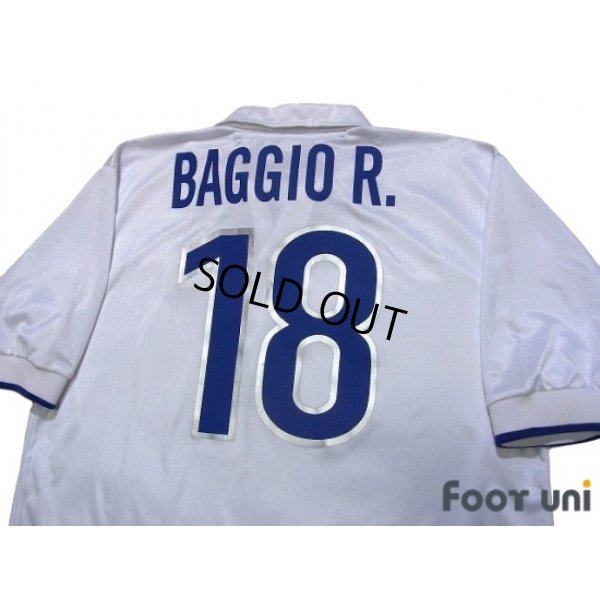 Photo4: Italy 1998 Away Reprint Shirt #18 Baggio R.