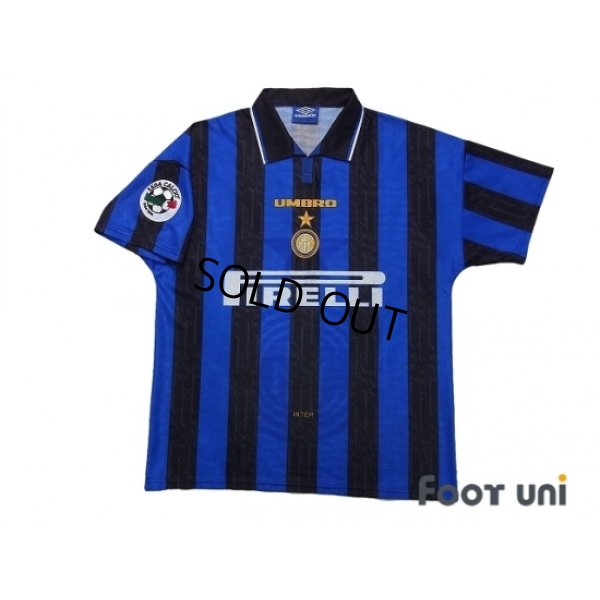 Photo1: Inter Milan 1996-1997 Home Shirt #9 Zamorano Lega Calcio Patch/Badge