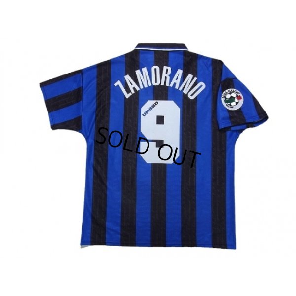 Photo2: Inter Milan 1996-1997 Home Shirt #9 Zamorano Lega Calcio Patch/Badge