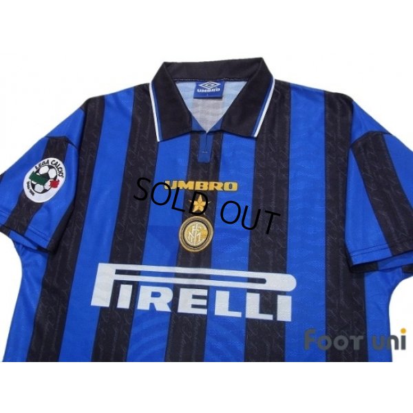 Photo3: Inter Milan 1996-1997 Home Shirt #9 Zamorano Lega Calcio Patch/Badge