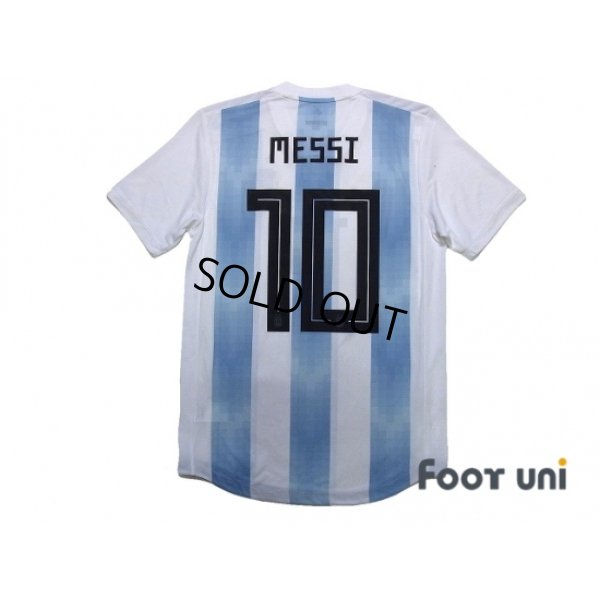 Photo3: Argentina 2018 Home Authentic Shirts and shorts Set #10 Messi