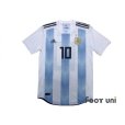 Photo2: Argentina 2018 Home Authentic Shirts and shorts Set #10 Messi (2)
