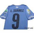 Photo4: Uruguay 2014 Home Authentic Shirts and shorts Set #9 L.Suarez