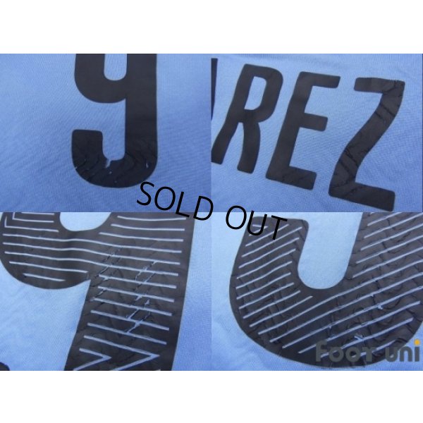Photo7: Uruguay 2014 Home Authentic Shirts and shorts Set #9 L.Suarez