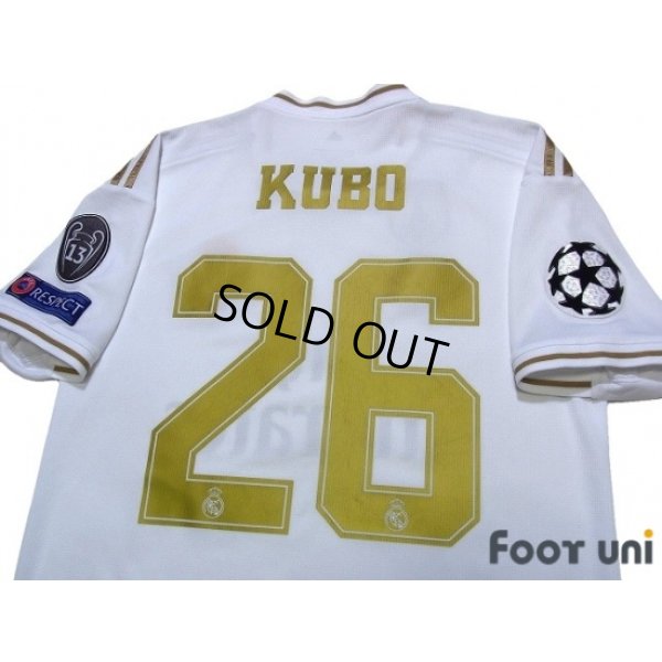 Photo4: Real Madrid 2019-2020 Home Shirt #26 Kubo Champions League Patch/Badge