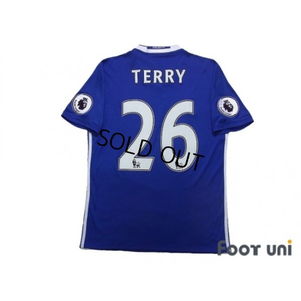 Photo2: Chelsea 2016-2017 Home Shirt #26 John Terry Premier League Patch/Badge