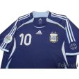 Photo3: Argentina 2006 Away Shirt #10 Riquelme FIFA World Cup Germany 2006 Patch/Badge