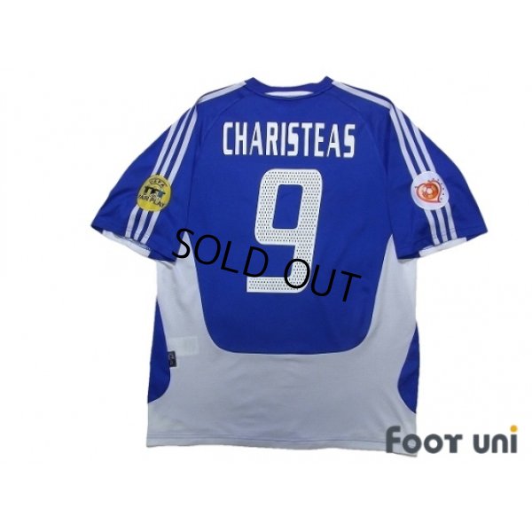 Photo2: Greece Euro 2004 Away Shirt #9 Charisteas UEFA Euro 2004 Patch/Badge UEFA Fair Play Patch/Badge