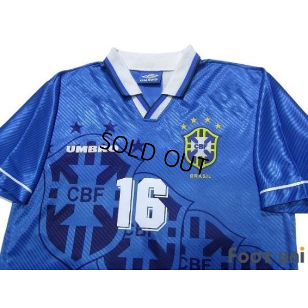 Photo3: Brazil 1995 Away Shirt #16 Leonardo
