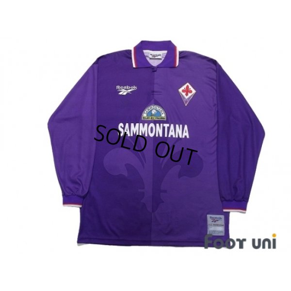 Photo1: Fiorentina 1995-1996 Home Long Sleeve Shirt #9 Batistuta