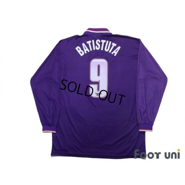 Photo2: Fiorentina 1995-1996 Home Long Sleeve Shirt #9 Batistuta