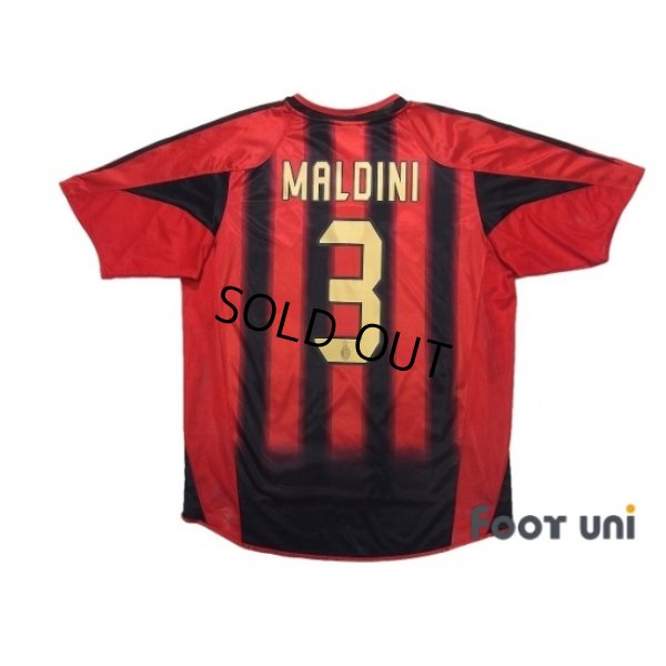 Photo2: AC Milan 2004-2005 Home Shirt #3 Maldini Scudetto Patch/Badge