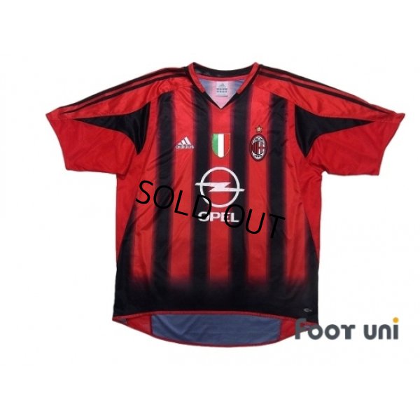 Photo1: AC Milan 2004-2005 Home Shirt #3 Maldini Scudetto Patch/Badge