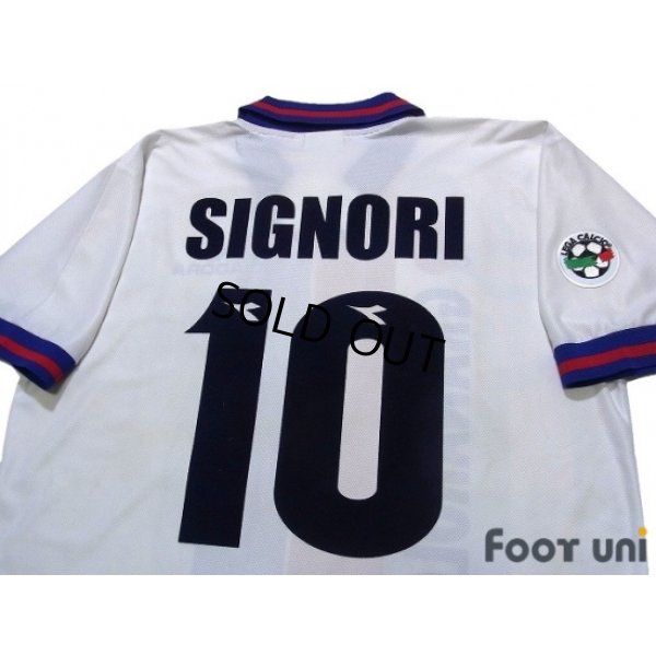 Photo4: Bologna 1998-1999 Away Shirt #10 Signori Lega Calcio Patch/Badge