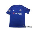 Photo1: Chelsea 2017-2018 Home Shirt #18 Olivier Giroud Champions League Patch/Badge Respect Patch/Badge (1)