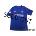 Chelsea 2017-2018 Home Shirt #18 Olivier Giroud Champions League Patch/Badge Respect Patch/Badge