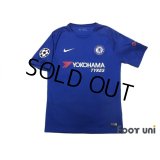 Chelsea 2017-2018 Home Shirt #18 Olivier Giroud Champions League Patch/Badge Respect Patch/Badge