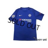 Chelsea 2017-2018 Home Shirt #18 Olivier Giroud Champions League Patch/Badge Respect Patch/Badge