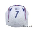 Photo2: France 2004 Away Authentic Long Sleeve Shirt #7 Pires (2)