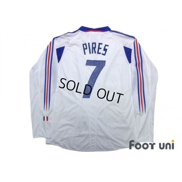 Photo2: France 2004 Away Authentic Long Sleeve Shirt #7 Pires