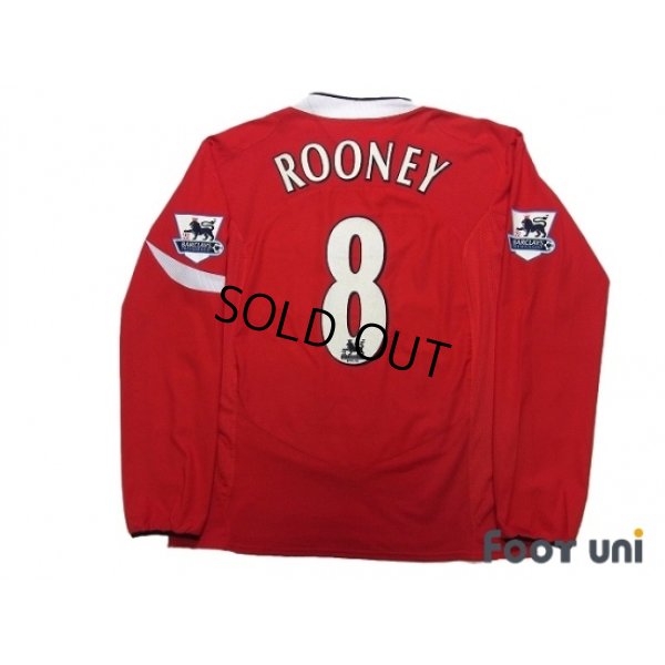 Photo2: Manchester United 2004-2006 Home Long Sleeve Shirt #8 Rooney BARCLAYS PREMIERSHIP Patch/Badge