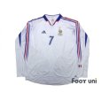 Photo1: France 2004 Away Authentic Long Sleeve Shirt #7 Pires (1)