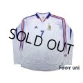 France 2004 Away Authentic Long Sleeve Shirt #7 Pires