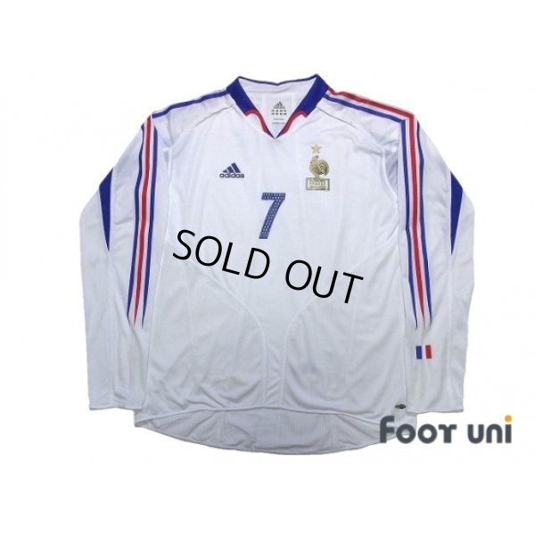 Photo1: France 2004 Away Authentic Long Sleeve Shirt #7 Pires