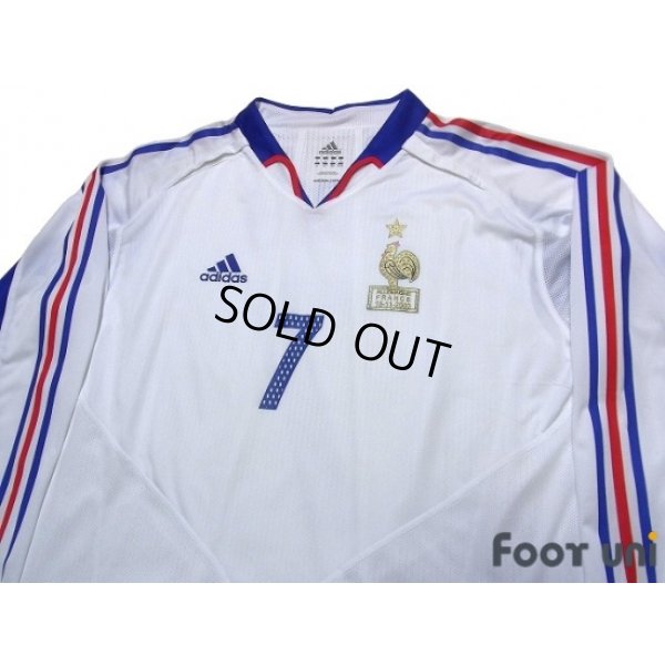 Photo3: France 2004 Away Authentic Long Sleeve Shirt #7 Pires