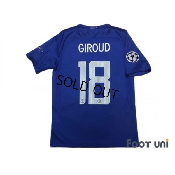 Photo2: Chelsea 2017-2018 Home Shirt #18 Olivier Giroud Champions League Patch/Badge Respect Patch/Badge