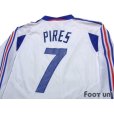 Photo4: France 2004 Away Authentic Long Sleeve Shirt #7 Pires