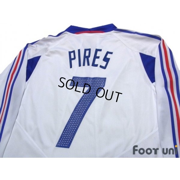 Photo4: France 2004 Away Authentic Long Sleeve Shirt #7 Pires