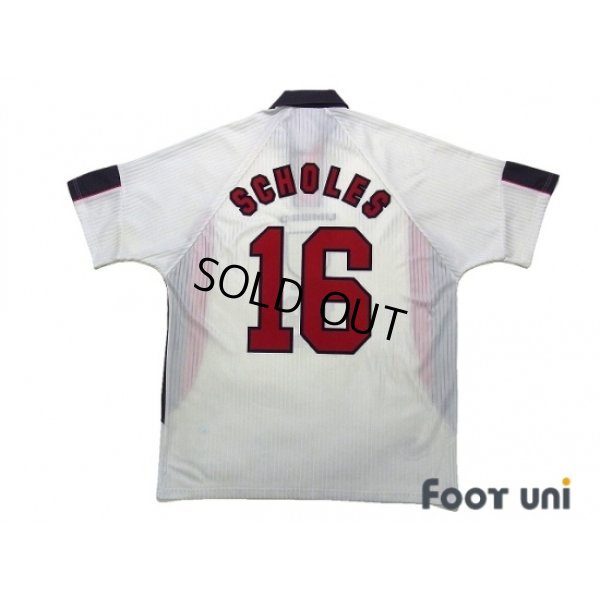 Photo2: England 1998 Home Shirt #16 Scholes