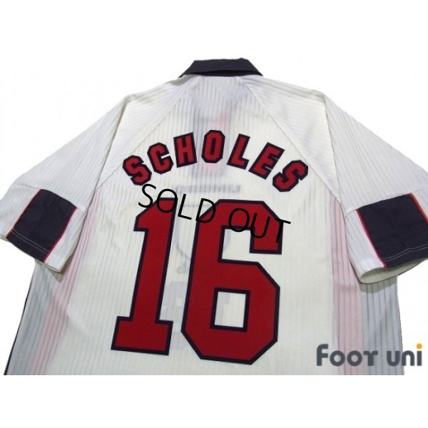 Photo4: England 1998 Home Shirt #16 Scholes