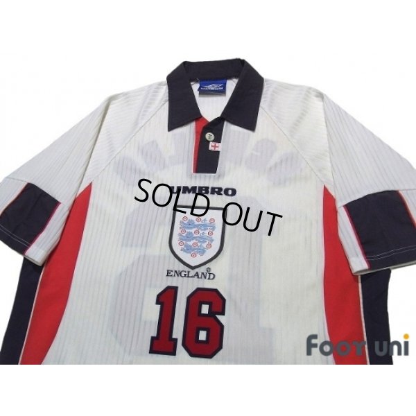 Photo3: England 1998 Home Shirt #16 Scholes