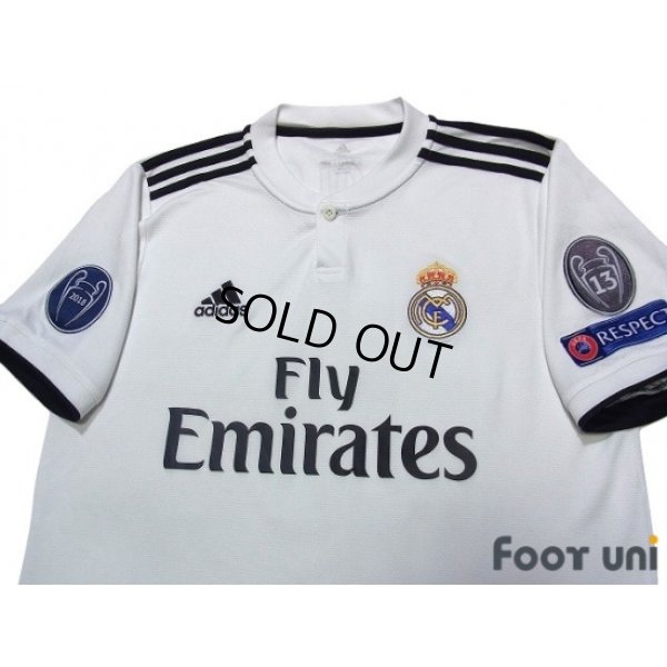 Photo3: Real Madrid 2018-2019 Home Shirt #11 Bale Champions League Patch/Badge